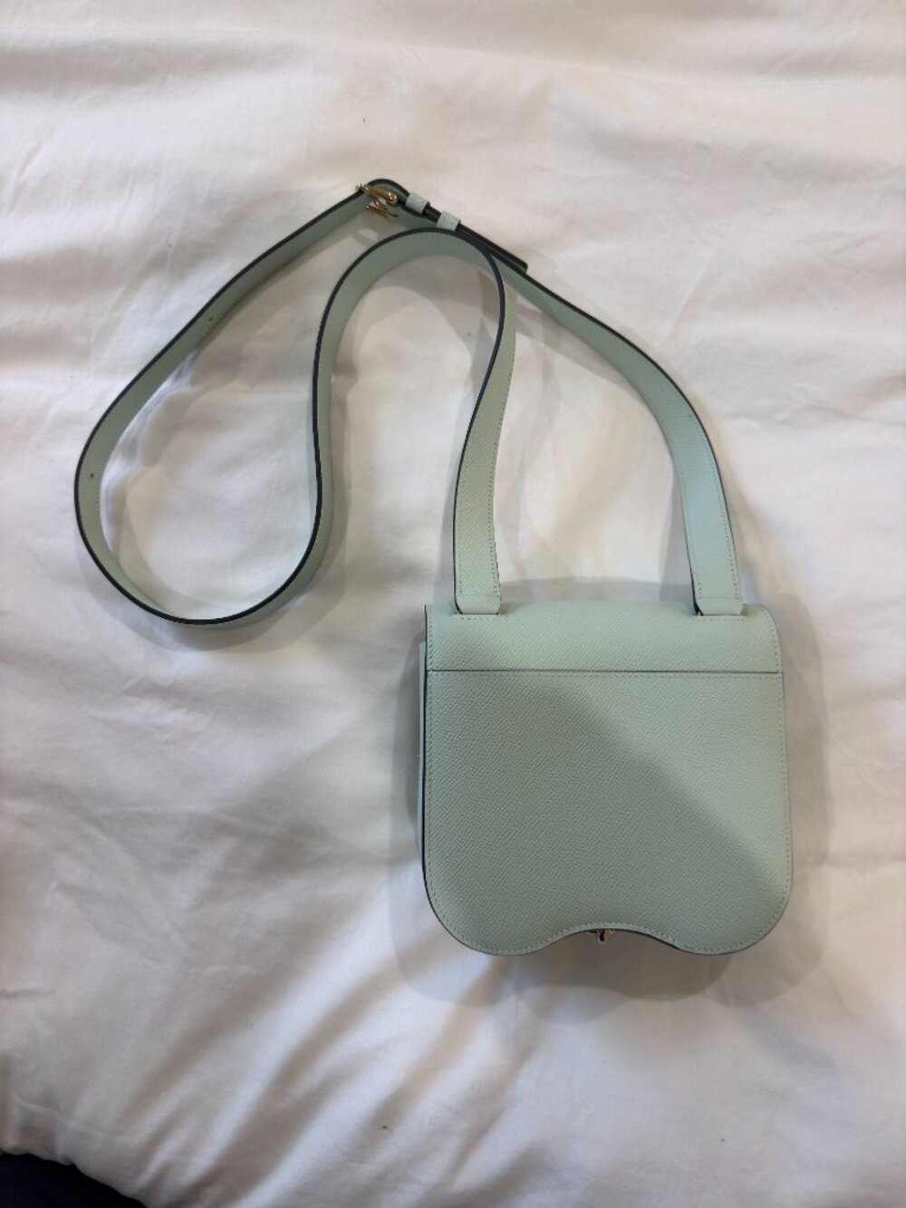 NWOT - Hermes Della Cavalleria Mini Vert Peppermint Epsom Leather Crossbody Bag - Picture 13 of 15